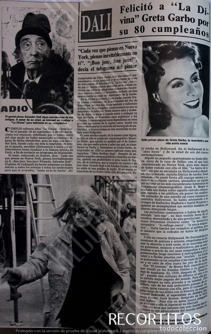 Sammeln von Zeitschriften und Zeitungen: salvador dali y greta garbo
