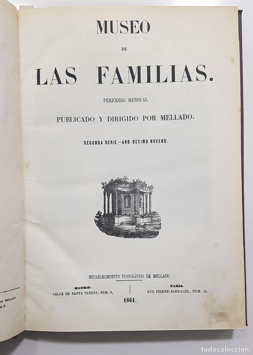 Coleccionismo de revistas y peri&oacute;dicos: PERIODICO MENSUAL MUSEO DE LAS FAMILIAS 1861 (REVISTA)