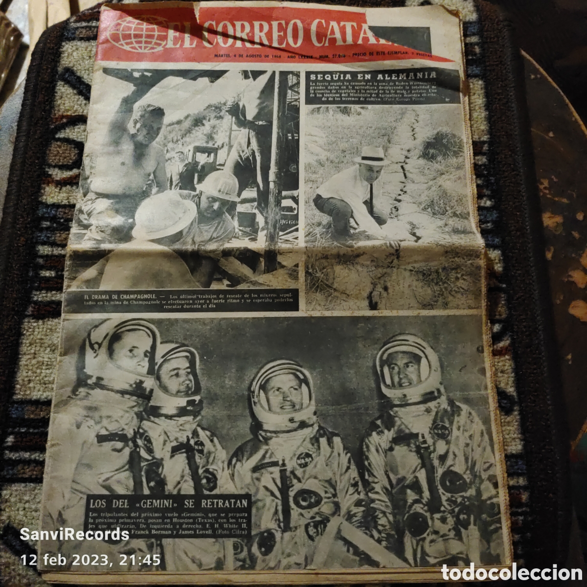 Sammeln von Zeitschriften und Zeitungen: EL CORREO CATALAN N&deg; 27016: SEQU&Iacute;A EN ALEMANIA (AGOSTO 1964)