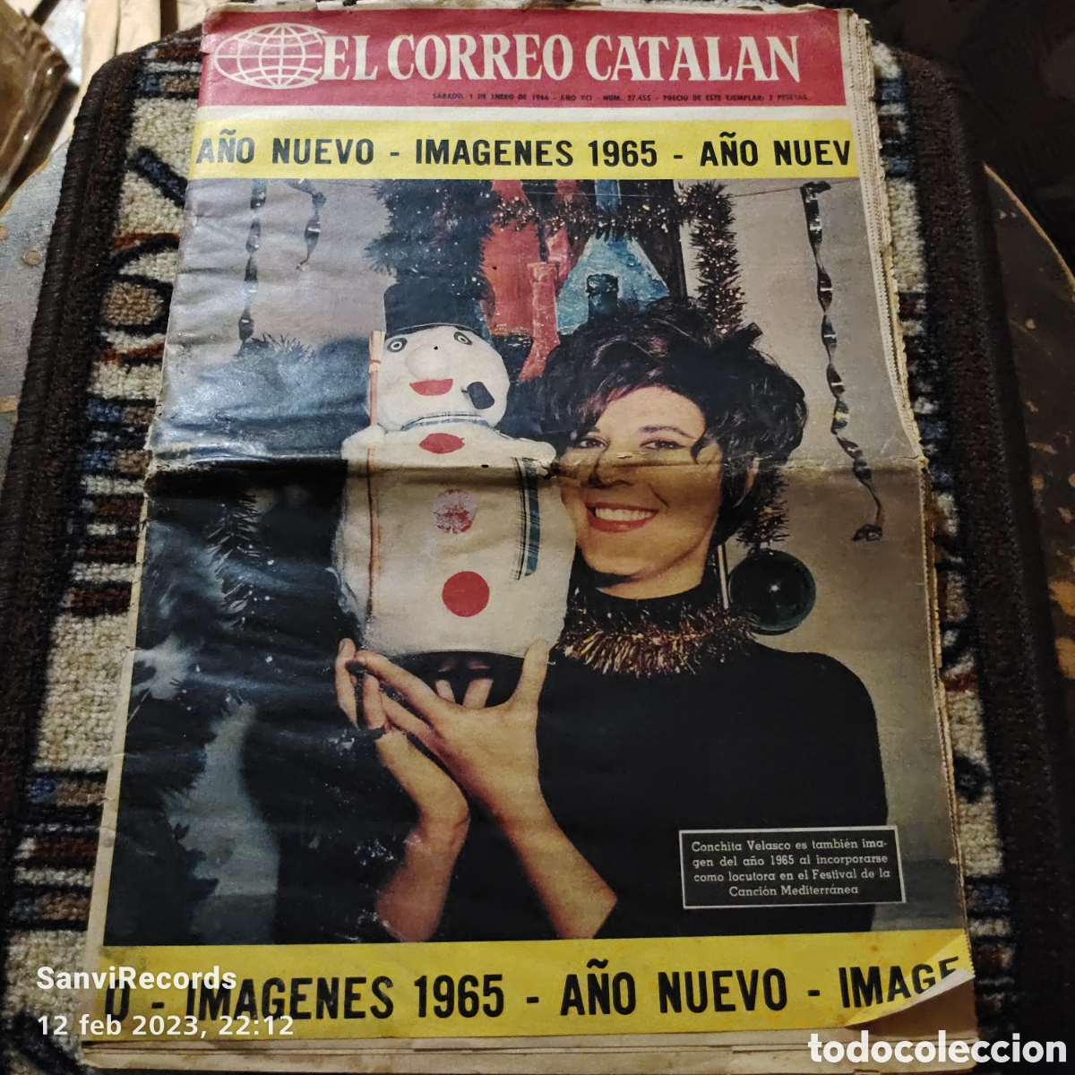 Sammeln von Zeitschriften und Zeitungen: EL CORREO CATALAN N&deg; 27455: A&Ntilde;O NUEVO, IM&Aacute;GENES 1965, CONCHITA VELASCO (ENERO 1966)
