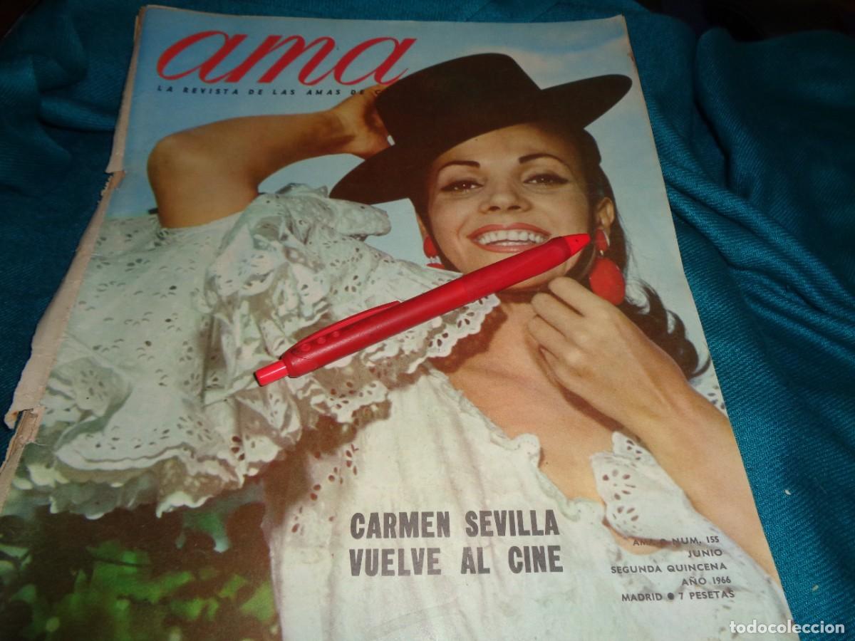 Coleccionismo de Revistas y Peri&oacute;dicos: RECORTE : PORTADA : CARMEN SEVILLA. AMA, JUNIO 1966(#)