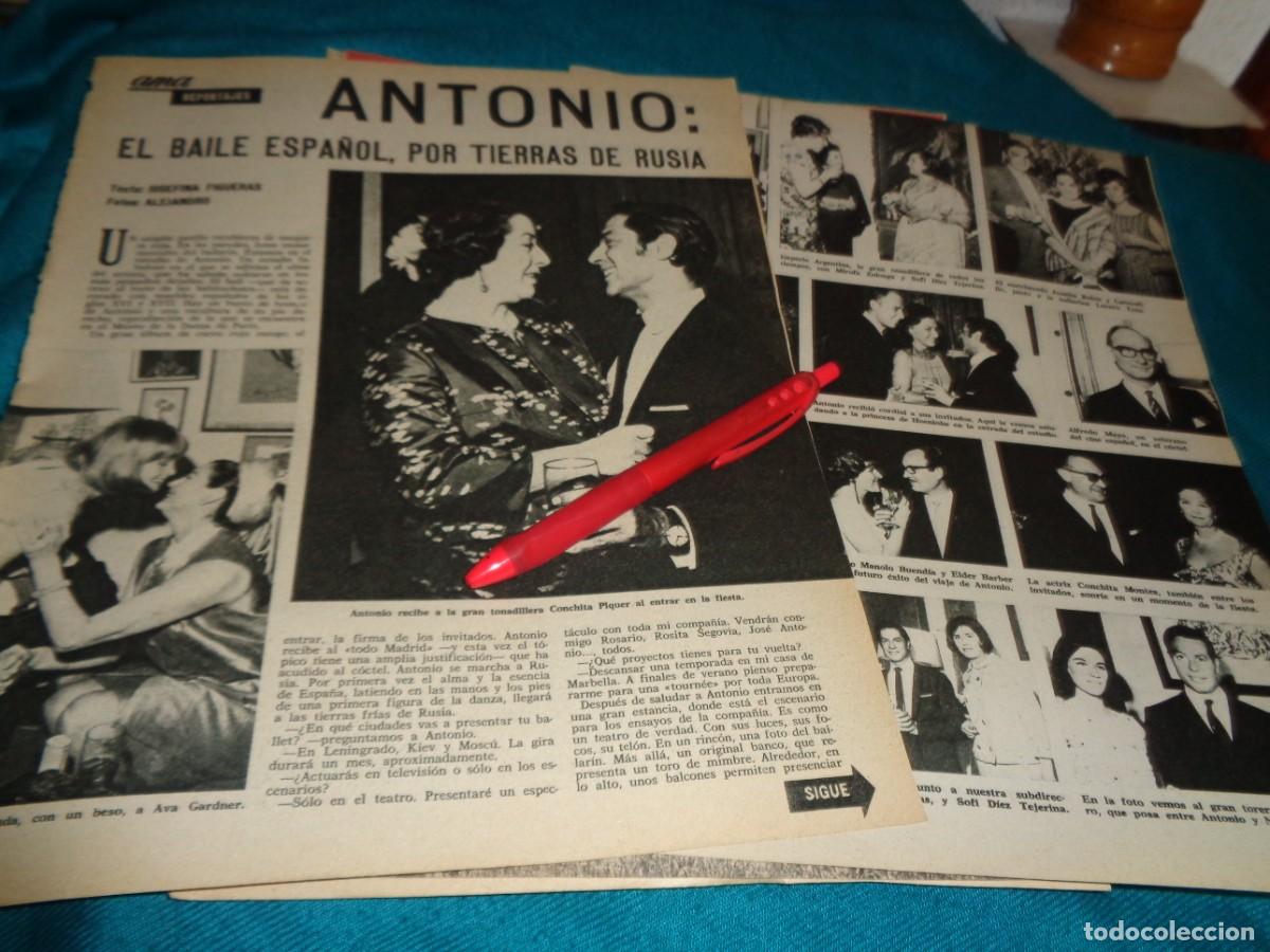 Sammeln von Zeitschriften und Zeitungen: RECORTE : ANTONIO, EL BAILE POR TIERRAS DE RUSIA. MARISOL. CONCHA PIQUER. AMA, JUNIO 1966(#)