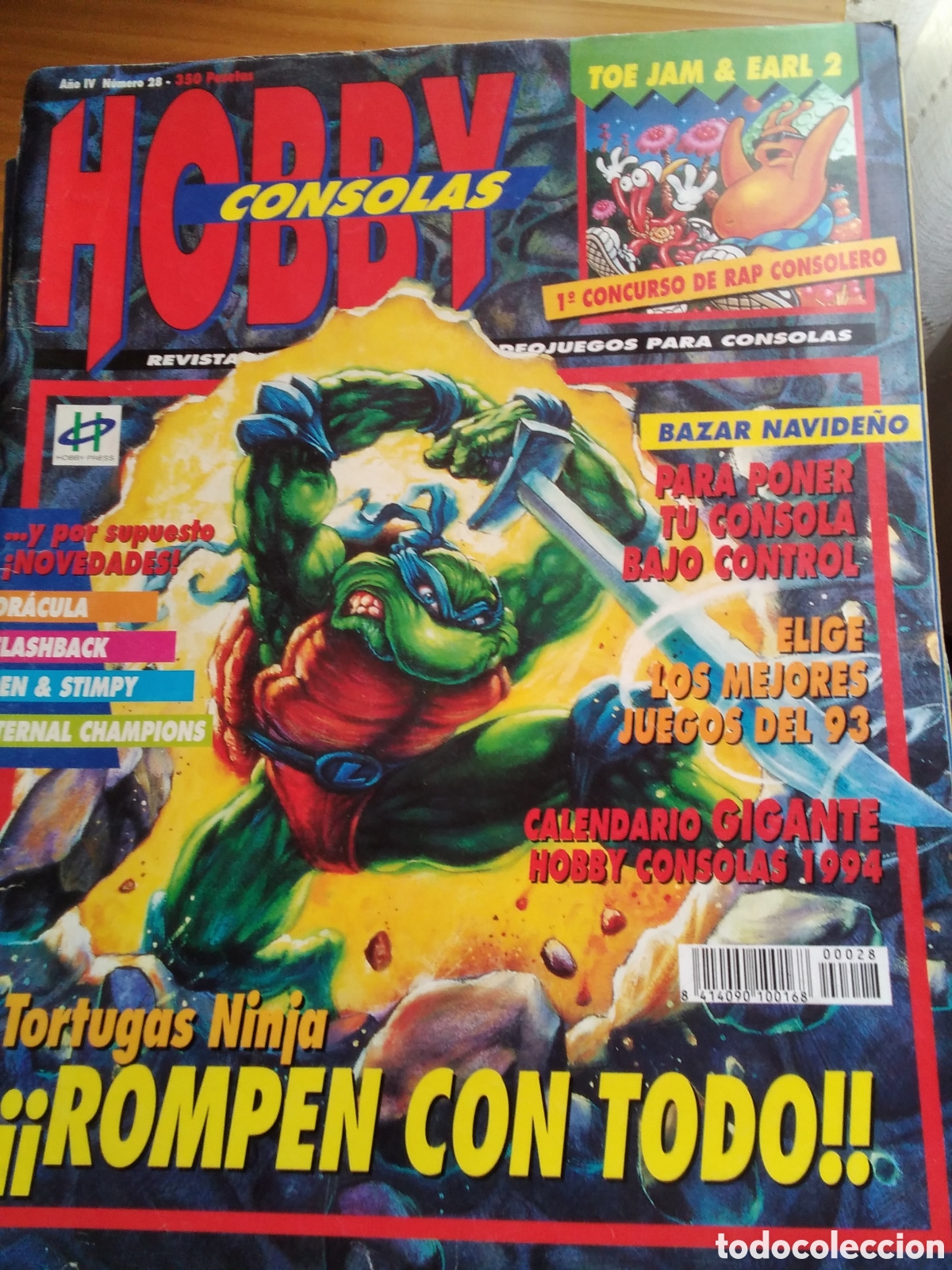 Coleccionismo de Revistas y Peri&oacute;dicos: Hobby consolas n&uacute;mero 28 revista tortugas ninja