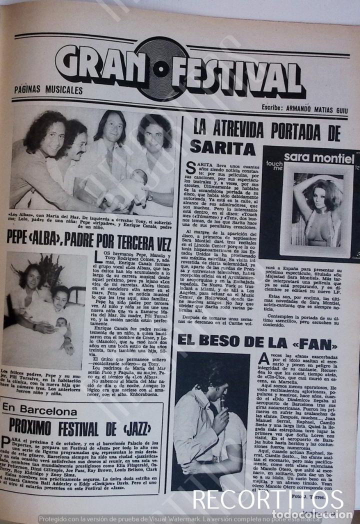 Coleccionismo de revistas y peri&oacute;dicos: SARAITA MONTIEL SARA PEPE ALBA LOS ALBAS MANOLO OTERO