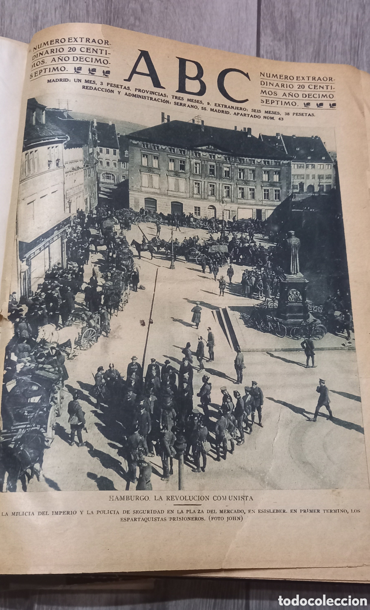Coleccionismo de Revistas y Peri&oacute;dicos: Dos tomos con 40 ejemplares extraordinarios de ABC de 1921