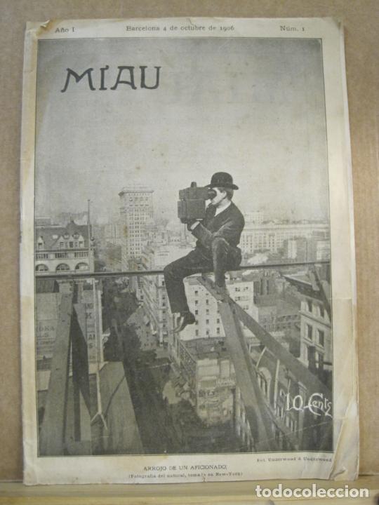 Collection Magazines and Newspapers: MIAU-NUMERO 1-BARCELONA 4 OCTUBRE 1906-REVISTA ANTIGUA-VER FOTOS-(K-8927)