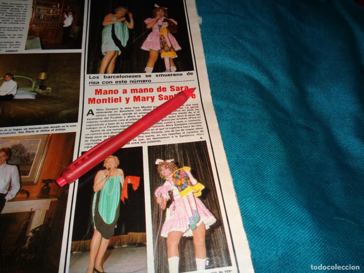 Coleccionismo de revistas y peri&oacute;dicos: RECORTE : MANO A MANO ENTRE SARA MONTIEL Y MARY SANTPERE. SEMANA, ENERO 1982(#)
