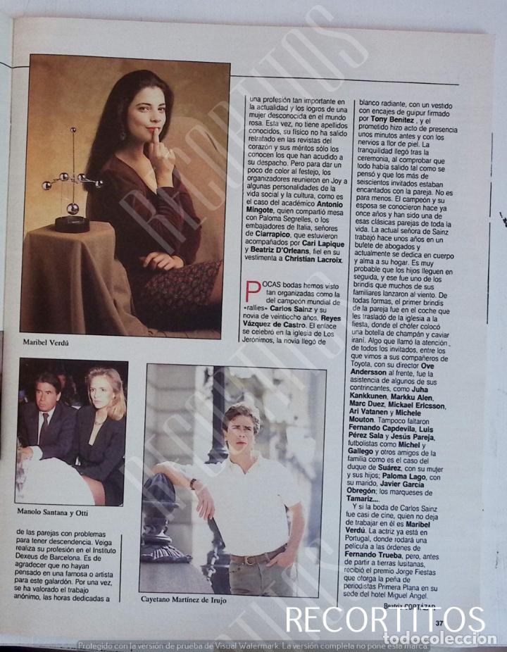 Collezionismo di Riviste e Giornali: MARIBEL VERDU MANOLO SANTANA CAYETANO MARTINEZ DE IRUJO