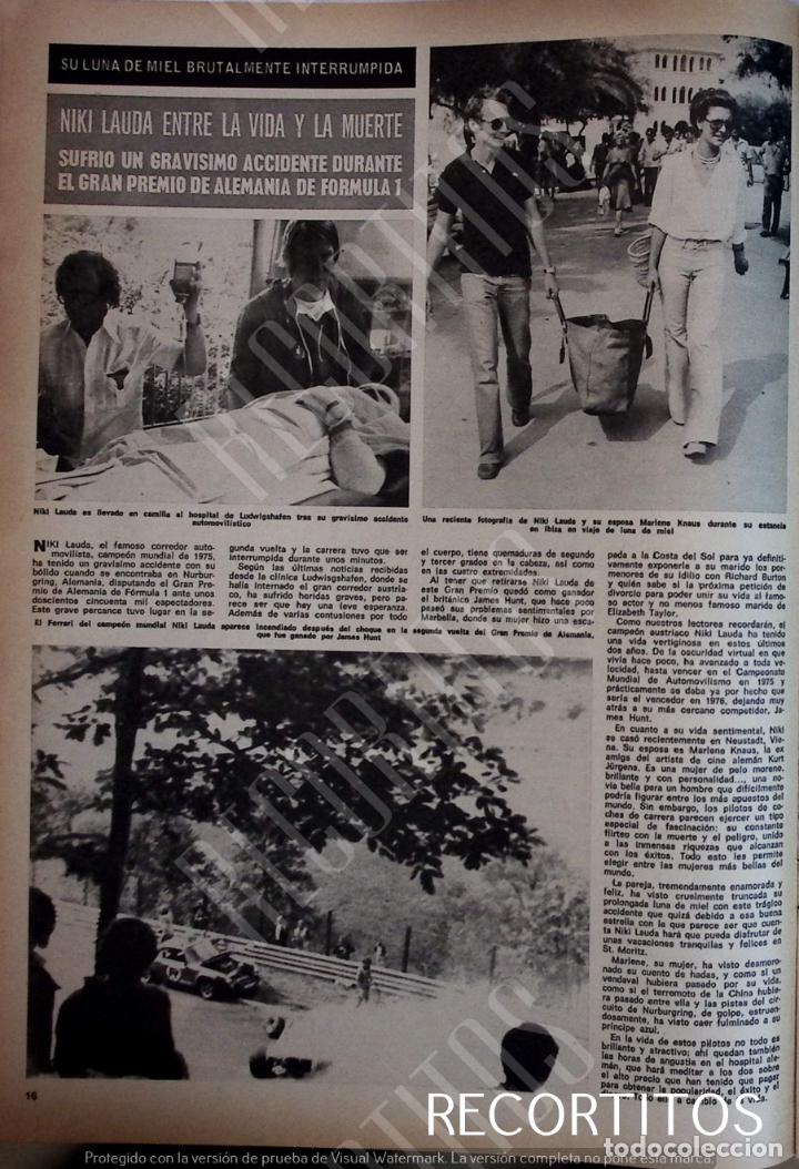 Coleccionismo de Revistas y Peri&oacute;dicos: niki lauda nicky recorte vintage