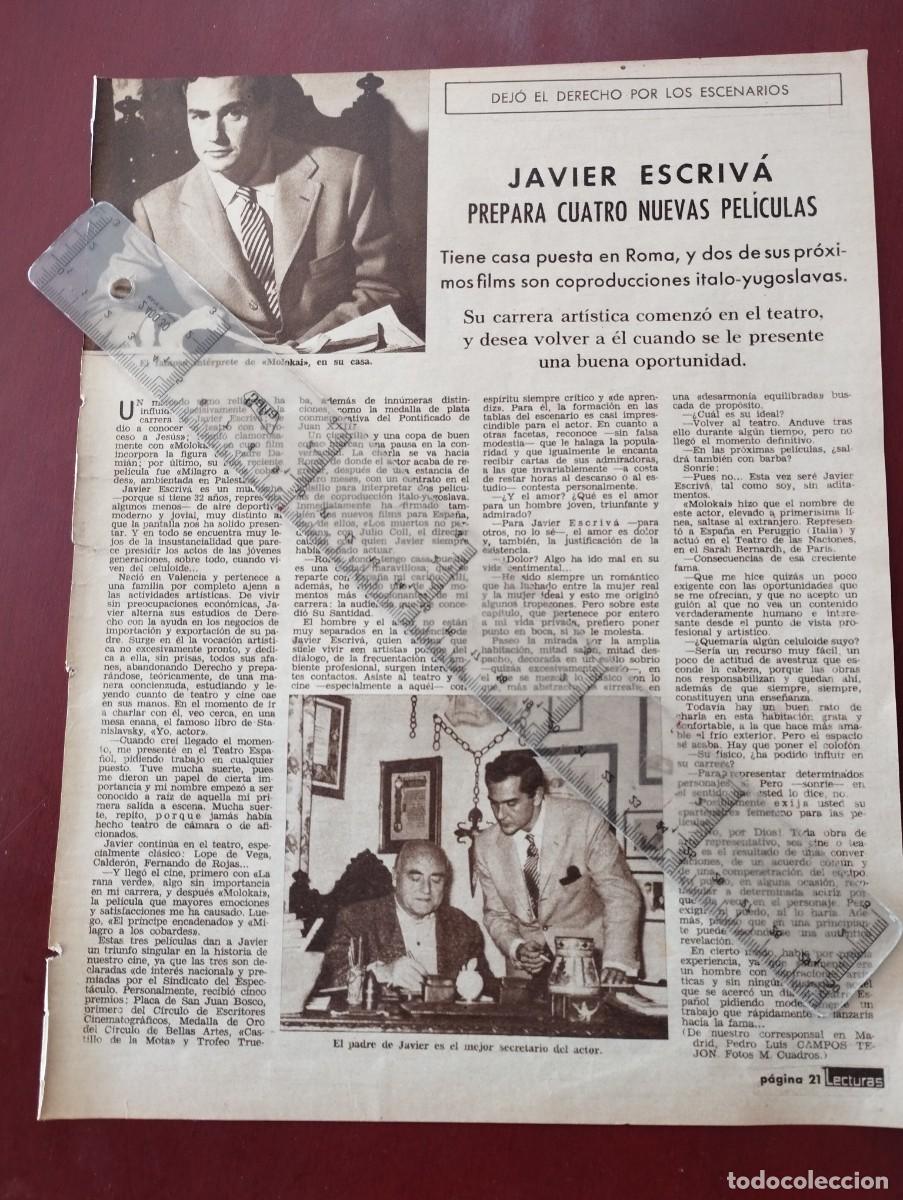 Coleccionismo de Revistas y Peri&oacute;dicos: REPORTAJE JAVIER ESCRIV&Aacute; PREPARA CUATRO NUEVAS PELICULAS