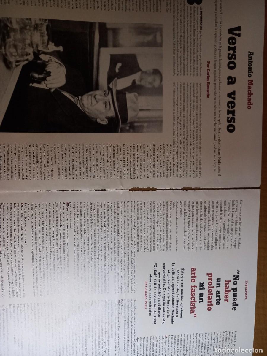 Coleccionismo de Revistas y Peri&oacute;dicos: SEMBLANZA DE ANTONIO MACHADO, CARLOS BOUSO&Ntilde;O Y ENTREVISTA DE 1934, EXTRAIDO DE DIARIO EL MUNDO 1999