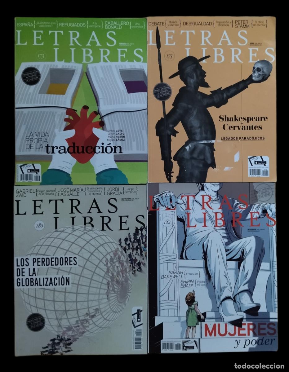Coleccionismo de Revistas y Peri&oacute;dicos: 2016. 4 REVISTAS LETRAS LIBRES. N&ordm; 173, 175, 180, 182. BUEN ESTADO.