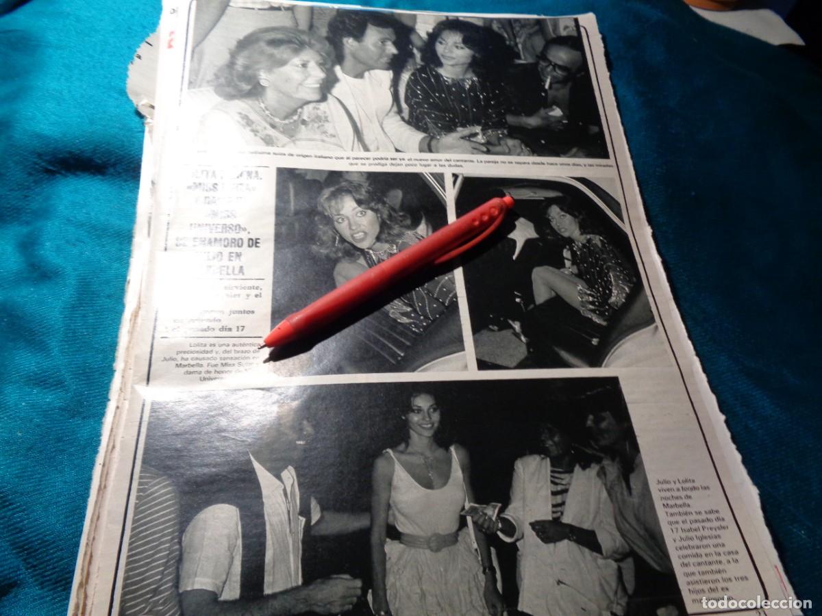 Coleccionismo de Revistas y Peri&oacute;dicos: RECORTE : MISS SUIZA Y DAMA DE MISS UNIVERSO, CON JULIO IGLESIAS. SEMANA, SPTMBRE 1983(#)