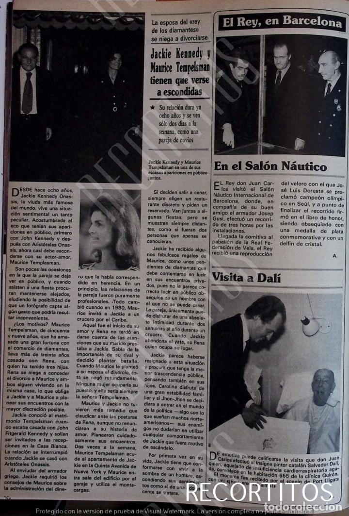 Collection Magazines and Newspapers: jacqueline kennedy jackie onassis SALVADOR DALI CON EL REY JUAN CARLOS I