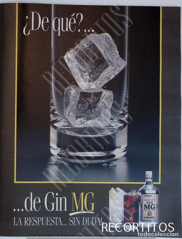 Coleccionismo de revistas y peri&oacute;dicos: ANUNCIO PUBLICIDAD GIN GINEBRA MG