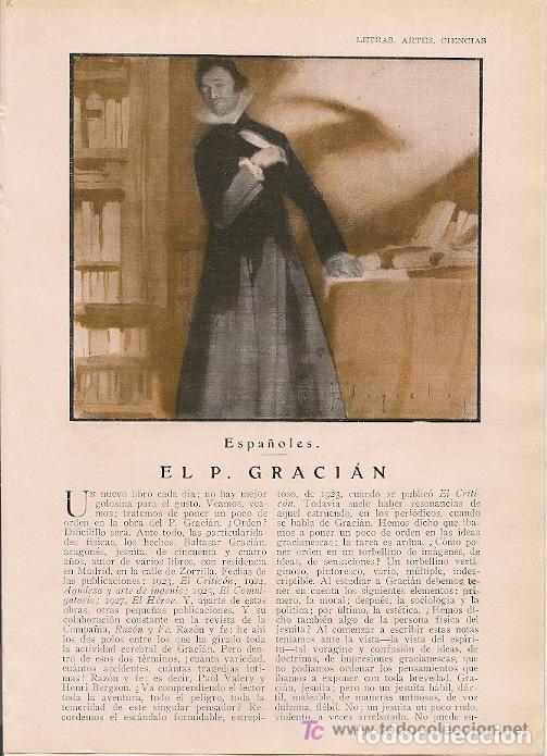 Coleccionismo de Revistas y Peri&oacute;dicos: El P. Graci&aacute;n / por Azor&iacute;n con dibujo de Segrelles - 1929