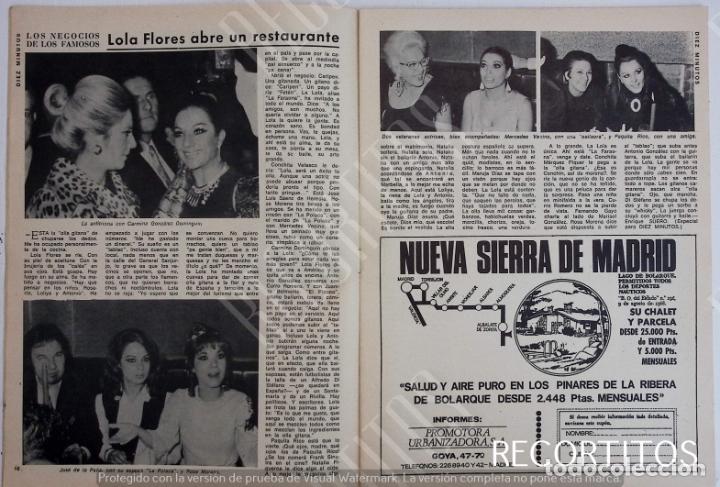 Coleccionismo de revistas y peri&oacute;dicos: EL RESTAURANTE DE LOLA FLORES ROSA MORENA LA POLACA CARMINA GONZALEZ DOMINGUIN MERCEDES VECINO PAQUI
