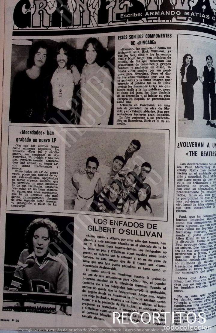 Coleccionismo de Revistas y Peri&oacute;dicos: KINCADE MOCEDADES THE BEATLES GILBERT O,SULLIVAN