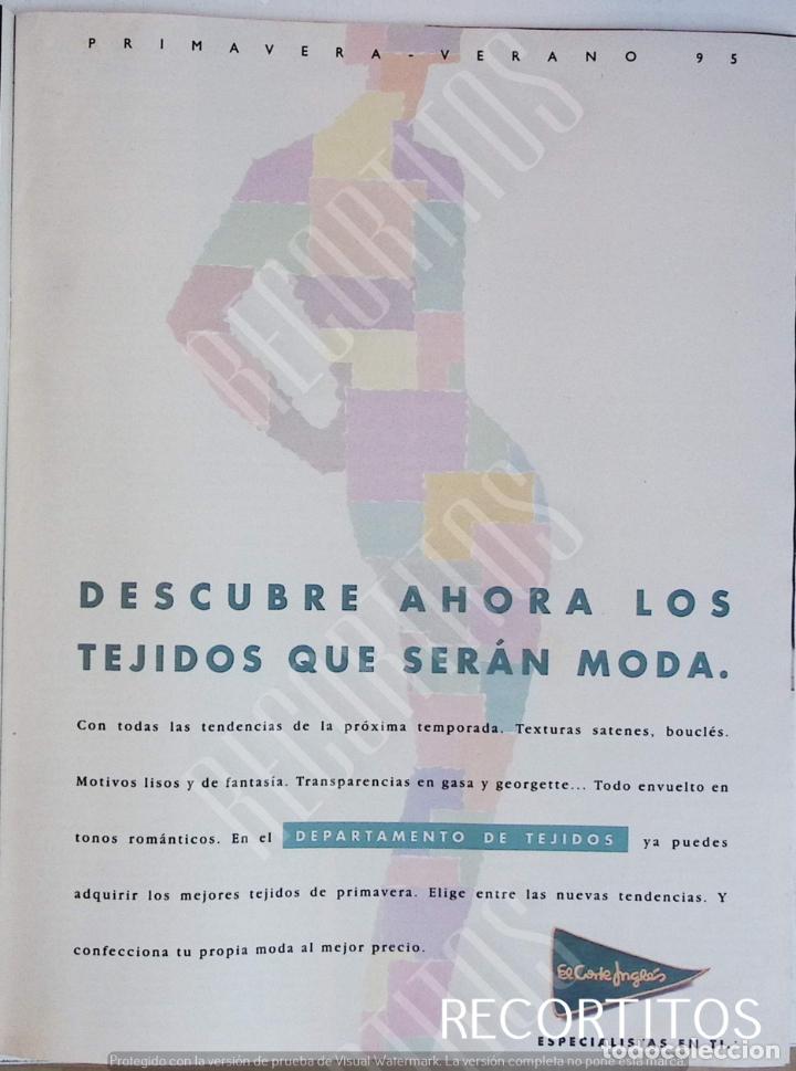 Collection Magazines and Newspapers: ANUNCIO PUBLICIDAD TEJIDOS EL CORTE INGLES