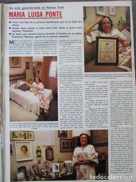 Coleccionismo de Revistas y Peri&oacute;dicos: RECORTE REVISTA SEMANA 2256 1983 MAR&Iacute;A LUISA PONTE