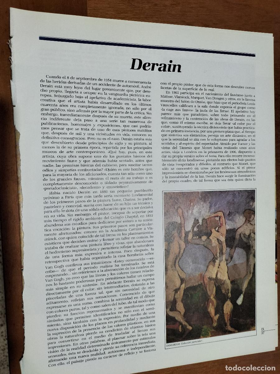 Collection Magazines and Newspapers: DERAIN. ART&Iacute;CULO EXTRAIDO DE REVISTA O ENCICLOPEDIA. GRAPA. BUEN ESTADO. DIFICIL