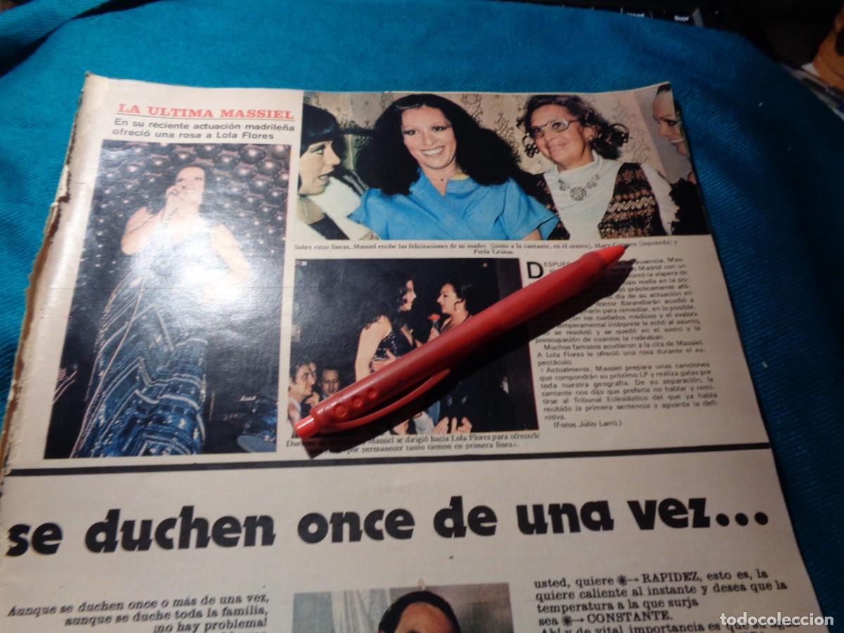 Coleccionismo de Revistas y Peri&oacute;dicos: RECORTE : MASSIEL, ULTIMA ACTUACION. LOLA FLORES. SEMANA, NVMBRE 1975 (#)