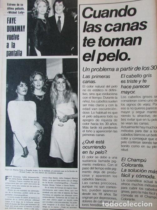 Coleccionismo de Revistas y Peri&oacute;dicos: RECORTE REVISTA SEMANA 2256 1983 FAYE DUNAWAY