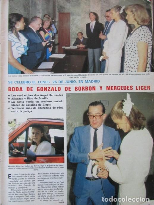 Coleccionismo de Revistas y Peri&oacute;dicos: RECORTE REVISTA SEMANA 2316 1984 GONZALO DE BORB&Oacute;N, MERCEDES LICER PORTADA Y 5 PG CAROLINA DE M&Oacute;NACO