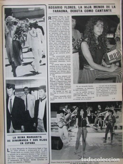 Coleccionismo de Revistas y Peri&oacute;dicos: RECORTE REVISTA SEMANA 2316 1984 ROSARIO FLORES. LUIS ALFONSO DE BORB&Oacute;N.