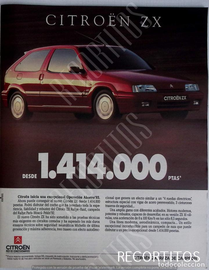 Coleccionismo de Revistas y Peri&oacute;dicos: ANUNCIO PUBLICIDAD CITROEN ZX