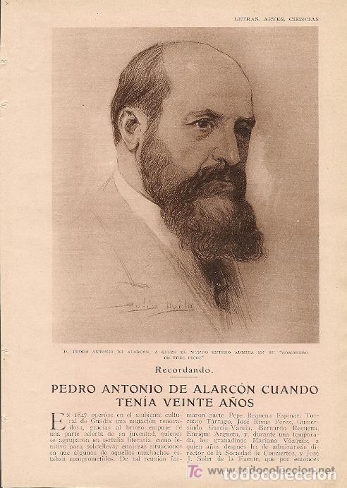 Coleccionismo de revistas y peri&oacute;dicos: * GUADIX * Pedro Antonio de Alarc&oacute;n cuando ten&iacute;a veinte a&ntilde;os / por Rafael Carrasco - 1929