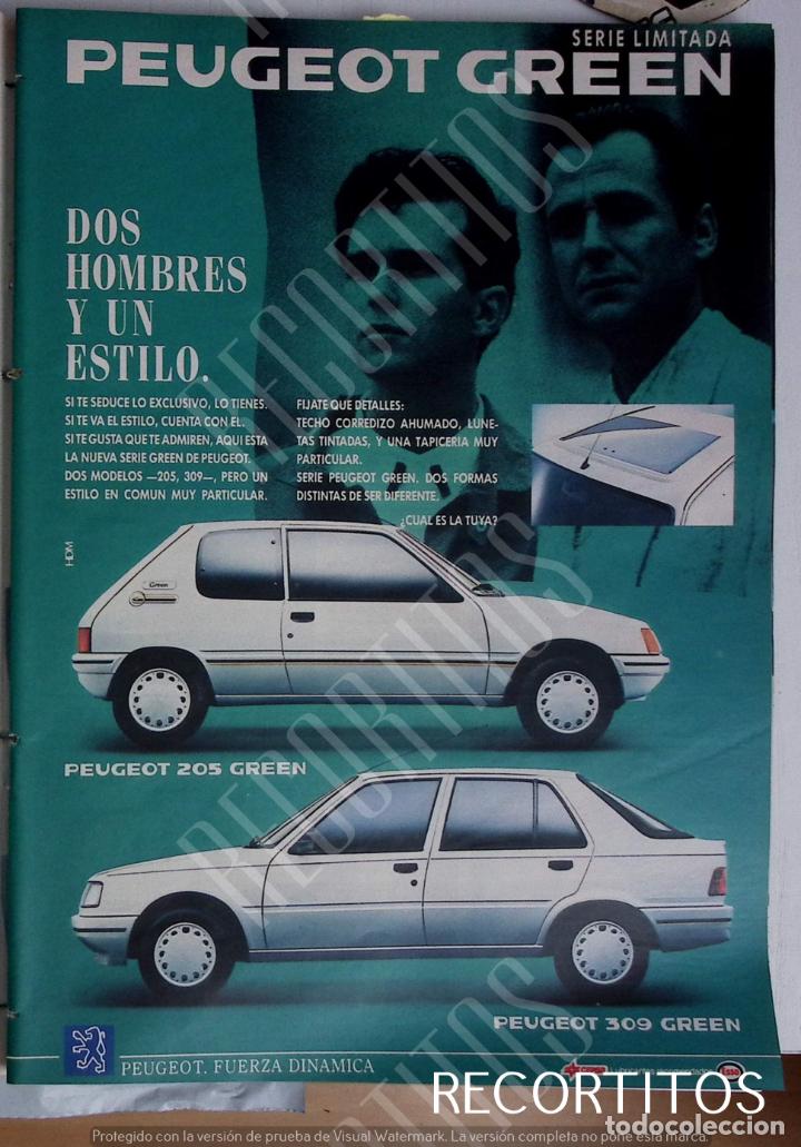 Coleccionismo de Revistas y Peri&oacute;dicos: 25 PEUGEOT 205 GREEN ANUNCIO PUBLICIDAD