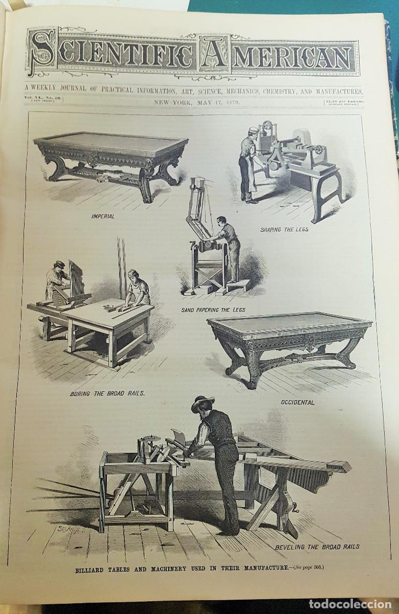 Sammeln von Zeitschriften und Zeitungen: SCIENTIFIC AMERICAN 1879 NEW YORK. Revista semanal arte, ciencia, mecanica, manufacturas, qu&iacute;mica