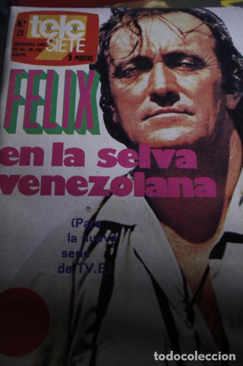 Collection Magazines and Newspapers: FELIZ RODRIGUEZ DE LA FUENTE SERRAT RAMON DIEZ HAYLEY MILLS ELVIS PRESLEY TELE SIETE 1972