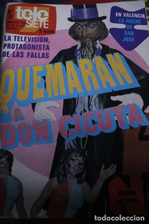 Coleccionismo de Revistas y Peri&oacute;dicos: FALLAS VALENCIA MOCEDADES JESUS ALVAREZ VALERIO LAZAROV TELE SIETE 1973