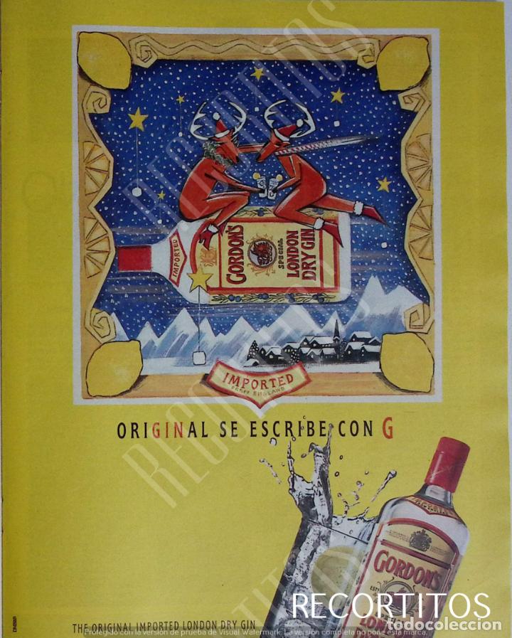 Coleccionismo de Revistas y Peri&oacute;dicos: GORDON`S GIN GINEBRA ANUNCIO PUBLICIDAD