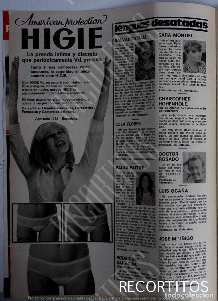 Coleccionismo de revistas y peri&oacute;dicos: SARA MONTIEL SALVADOR DALI DOCTOR ROSADO PAULA PATTIER
