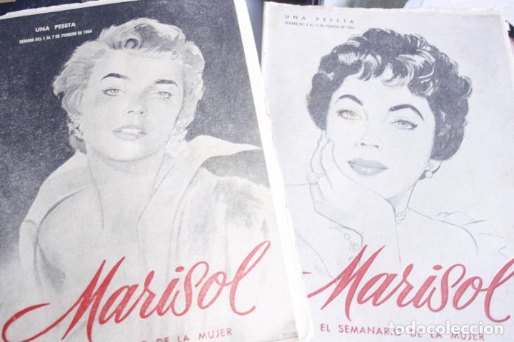 Coleccionismo de Revistas y Peri&oacute;dicos: 2 REVISTAS 1954 ELIZABETH TAYLOR DIBUJOS