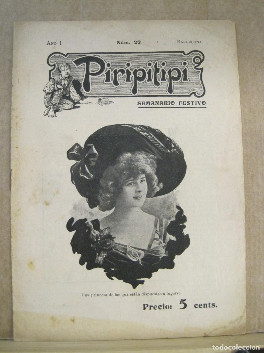 Coleccionismo de Revistas y Peri&oacute;dicos: PIRIPITIPI-NUM 22-A&Ntilde;O 1903-SEMANARIO FESTIVO-REVISTA ANTIGUA EROTISMO-VER FOTOS-(K-9049)