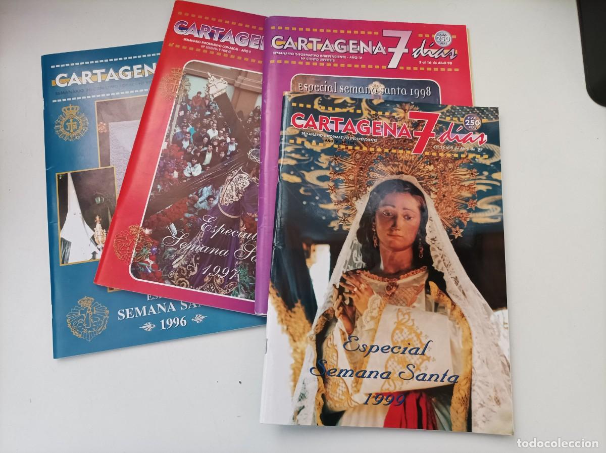 Coleccionismo de Revistas y Peri&oacute;dicos: CARTAGENA 7 DIAS. 4 revistas. Especial Semana Santa, a&ntilde;os; 1996-1997-1998 y 1999