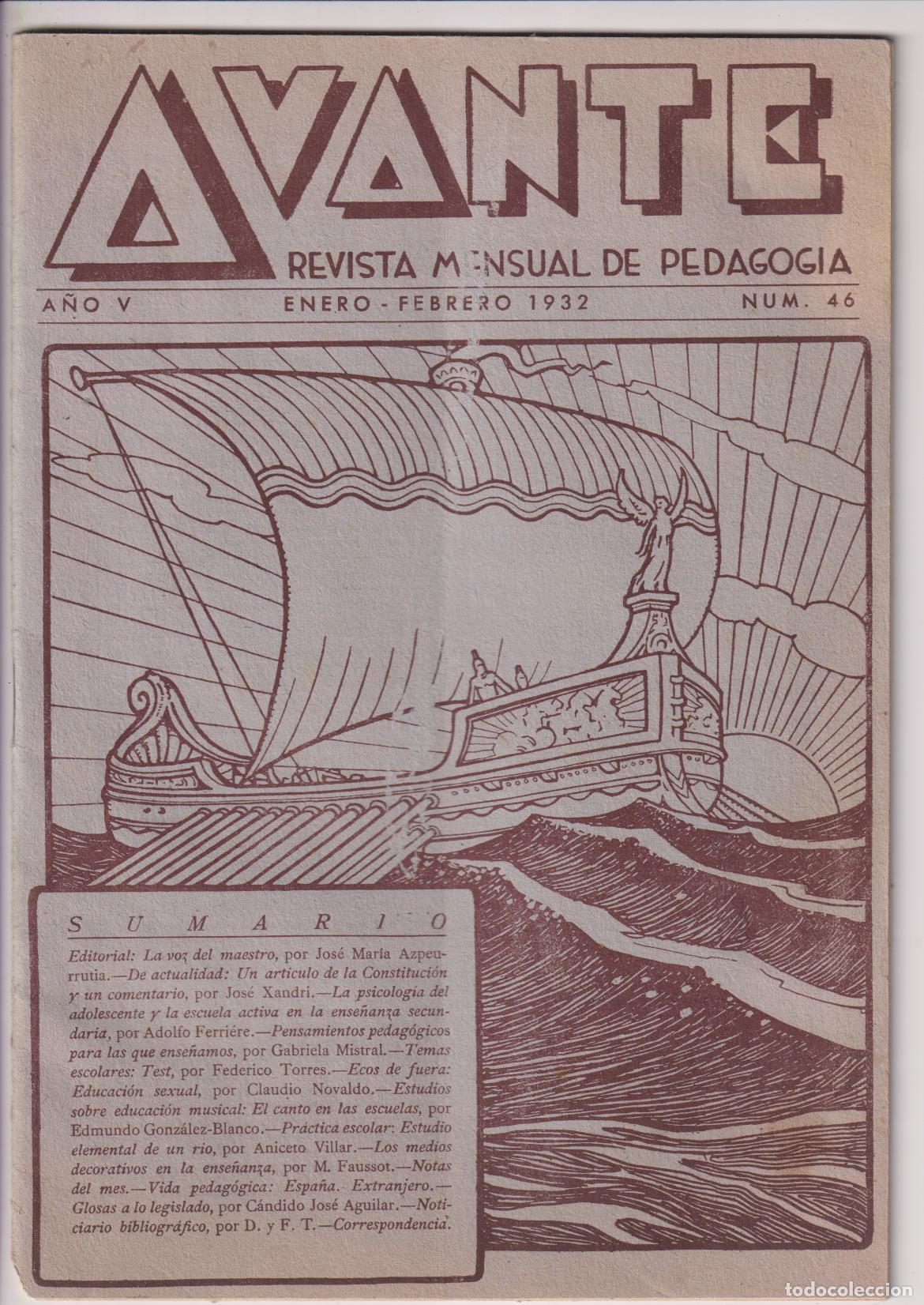 Collection Magazines and Newspapers: Avante. Revista Mensual de Pedagog&iacute;a. n&ordm; 46. Enero-Febrero 1932