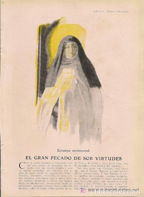 Coleccionismo de revistas y peri&oacute;dicos: El gran pecado de Sor Virtudes / Andr&eacute;s M&ordf; del Carpio ; ilustraciones de Segrelles - 1929