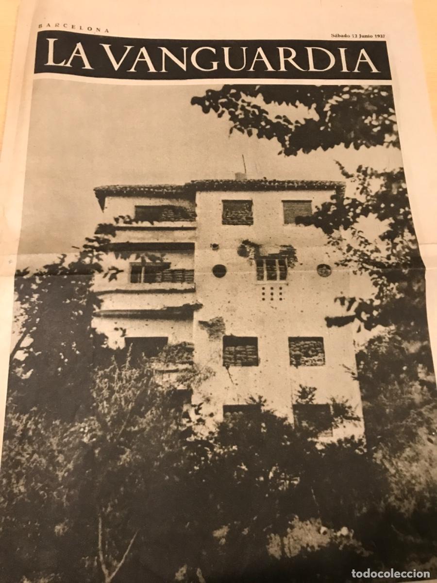 Coleccionismo de Revistas y Peri&oacute;dicos: LA VANGUARDIA. 12 Junio 1937. Perdices. Frente de Arag&oacute;n. Madrid. Guadalajara.