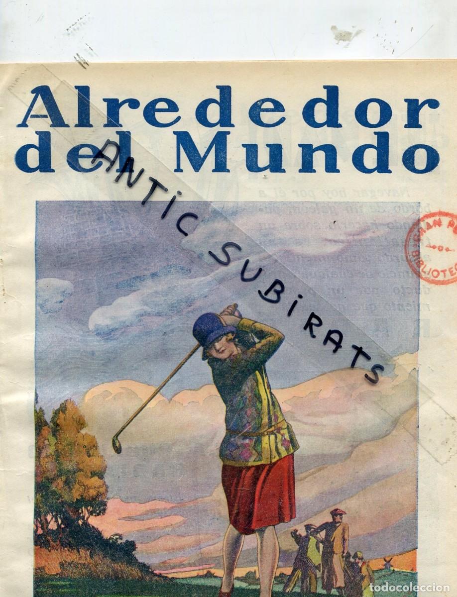 Coleccionismo de Revistas y Peri&oacute;dicos: REVISTA A&Ntilde;O 1928 ART DECO DIBUJO DE UNA MUJER JUGANDO AL GOLF ALBERTO INSUA LA FORMA DE LA TIERRA