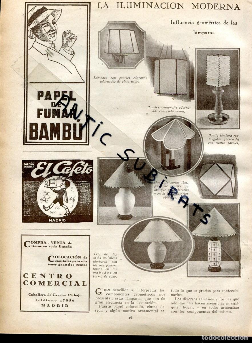 Coleccionismo de Revistas y Peri&oacute;dicos: REVISTA A&Ntilde;O 1928 LINDLERGH ART DECO LAMPARAS MODERNAS EL CAFETO MADRID CAFE DIRIGIBLES HOTELES