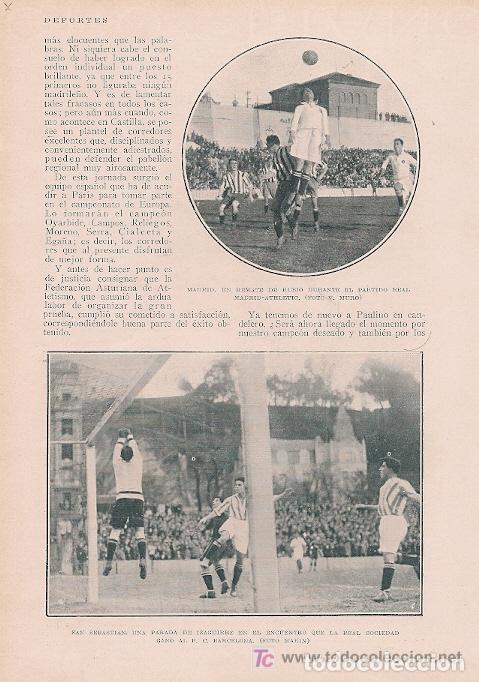 Coleccionismo de revistas y peri&oacute;dicos: Deportes. F&uacute;tbol: Real Madrid, Athletic, Real Sociedad, Barcelona. Esqu&iacute;: Pe&ntilde;alara - 1929