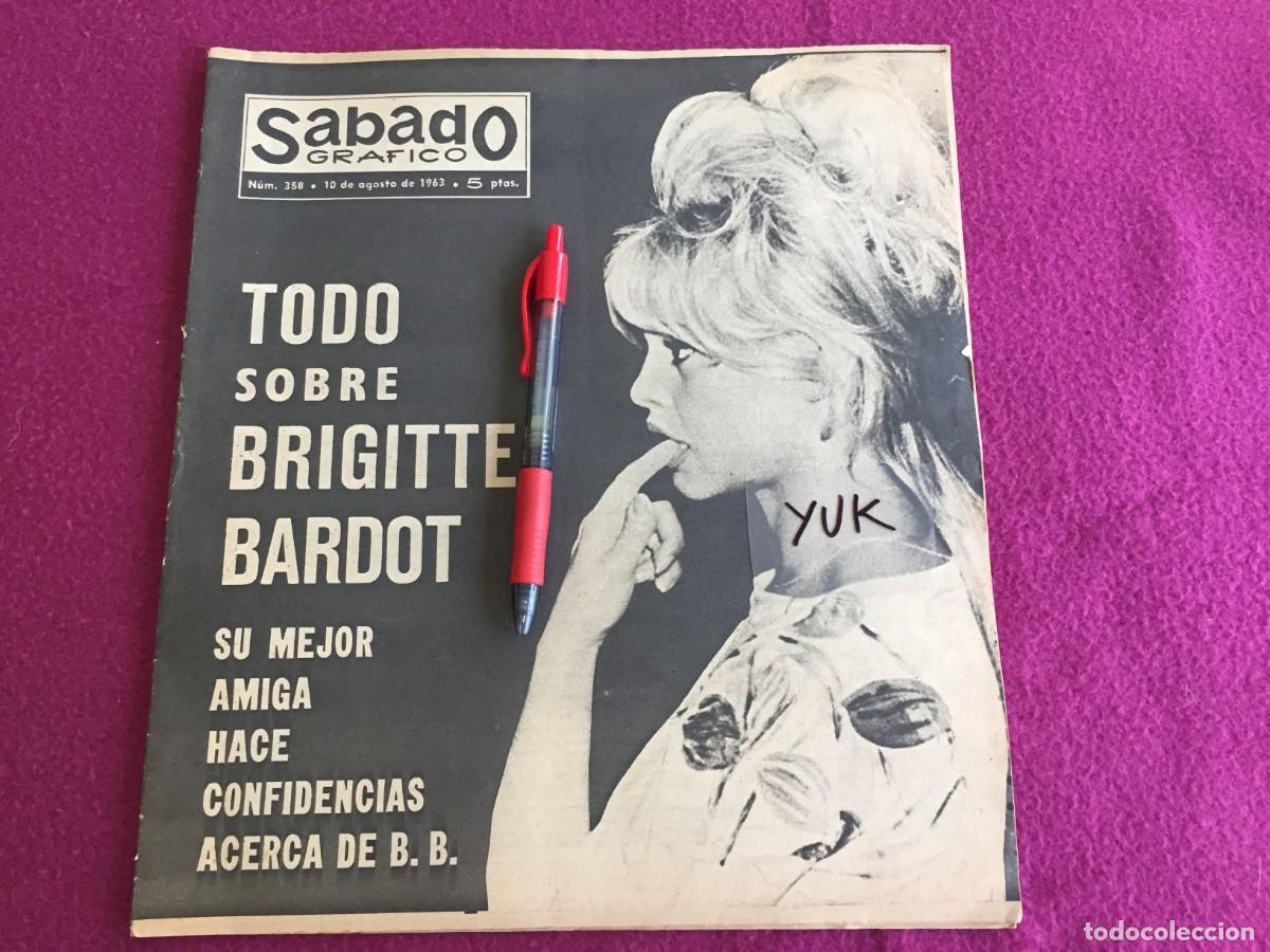 Coleccionismo de Revistas y Peri&oacute;dicos: BRIGITTE BARDOT - ELVIS PRESLEY - DOLORES HART ... REVISTA SABADO GRAFICO 1963