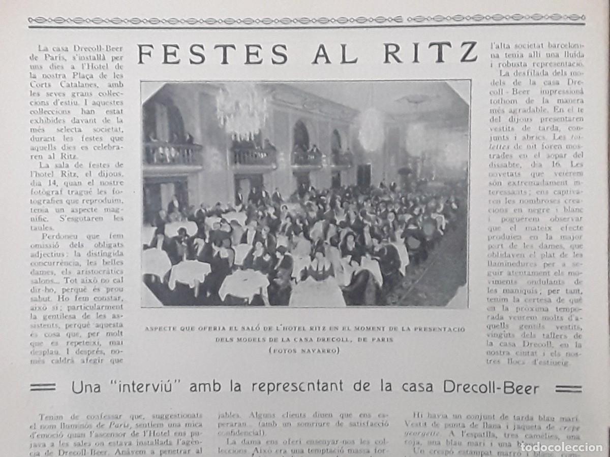 Colecionismo de Revistas e Jornais: PRESENTACIO MODELS CASA DRECOLL-BEER DE PARIS HOTEL RITZ BARCELONA REVISTA ANY 1929