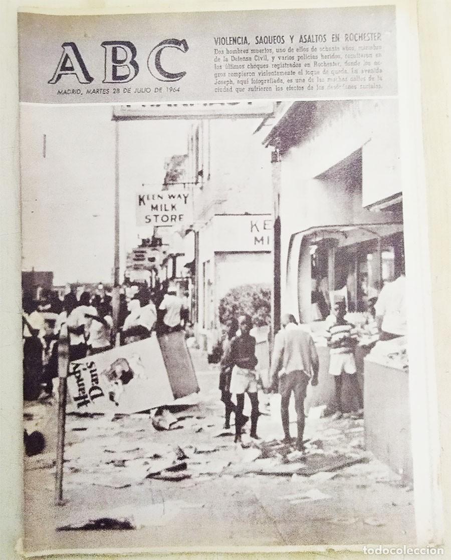 Coleccionismo de Revistas y Peri&oacute;dicos: ABC DIARIO 28/JULIO/1964 FESTIVAL S&acute;AGARO FERIA MALAGA PUBLICIDAD SANDEMAN RELOJES CIMA PEGASO