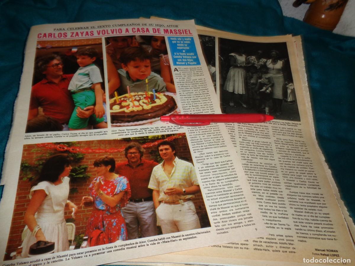 Coleccionismo de Revistas y Peri&oacute;dicos: RECORTE : MASSIEL Y CARLOS ZAYAS, EN CUMPLEA&Ntilde;OS DE SU HIJO. SEMANA, JUNIO 1983(#)